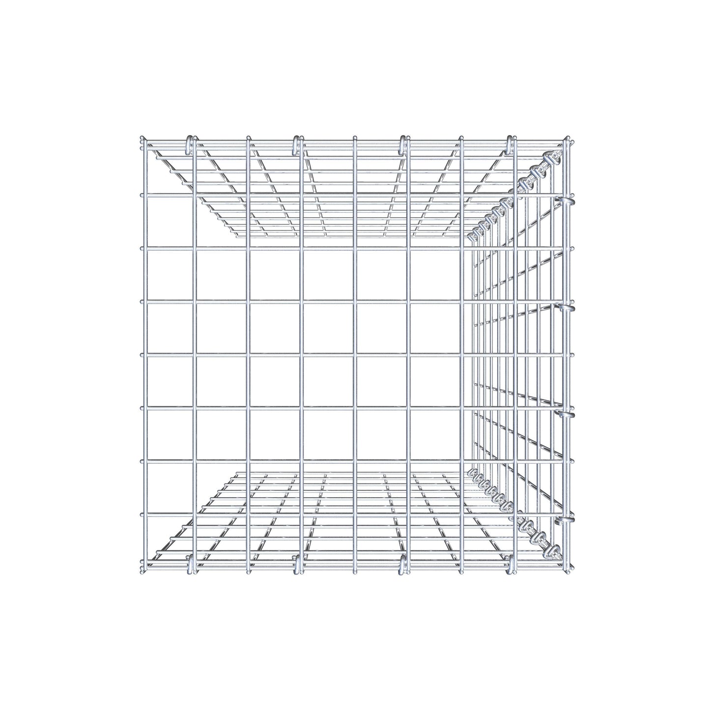 Opzetpaal type 4 100 cm x 40 cm x 40 cm (L x H x D), maaswijdte 5 cm x 10 cm, C-ring