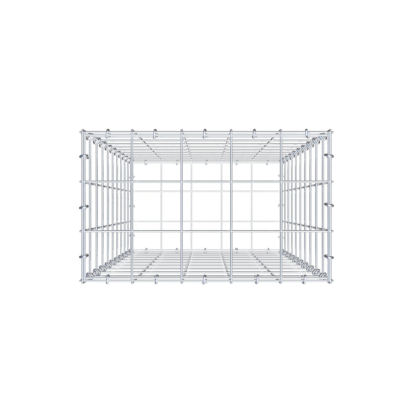 Gabione 100 cm x 50 cm x 30 cm (L x H x T), Maschenweite 10 cm x 10 cm, C-Ring