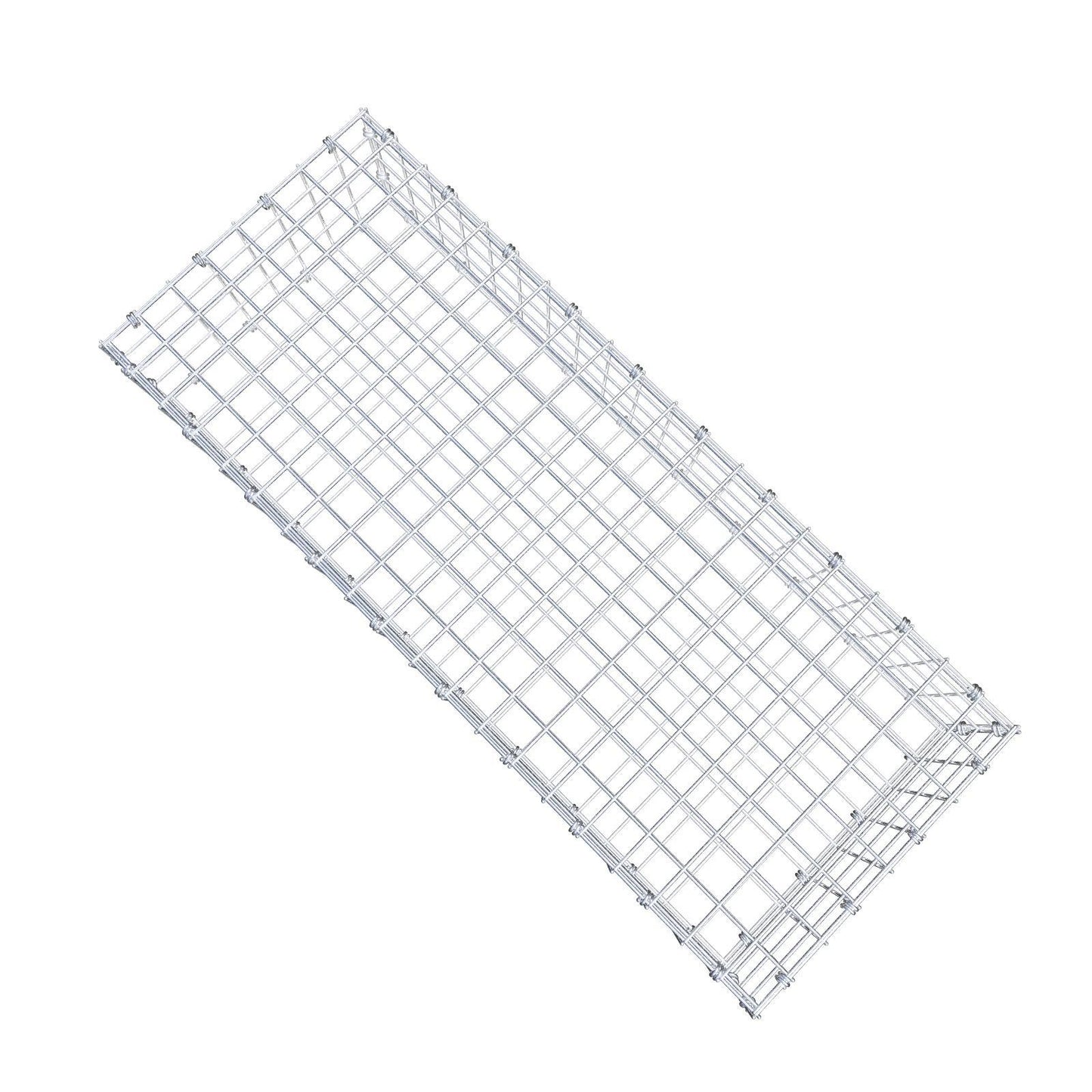 Gabione 100 cm x 20 cm x 40 cm (L x H x T), Maschenweite 5 x 5 cm, Spiralring