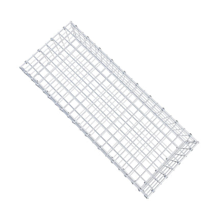 Gabione 100 cm x 20 cm x 40 cm (L x H x T), Maschenweite 5 x 5 cm, Spiralring