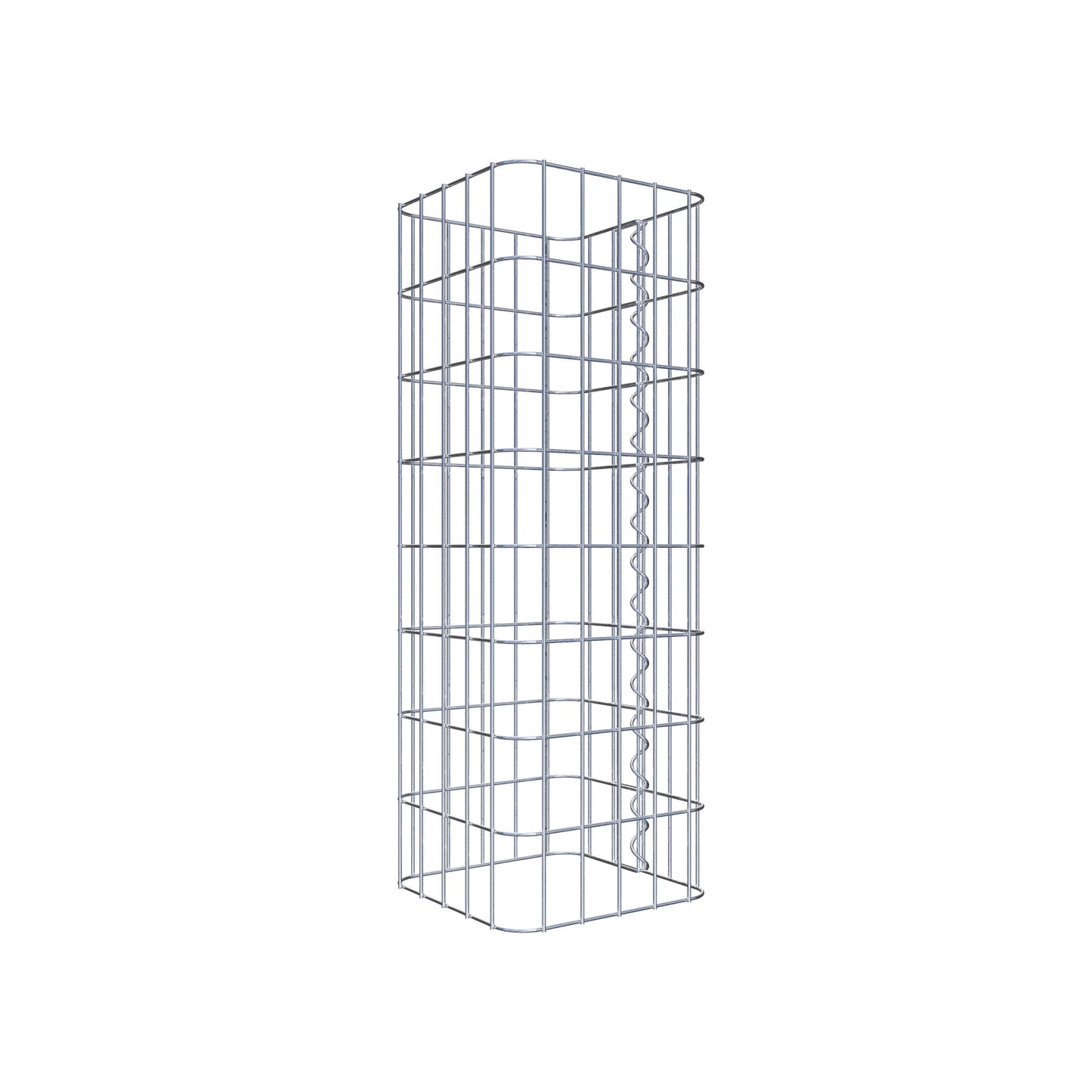 Colonna di gabbioni quadrata 27 cm x 27 cm, alta 80 cm, MW 5 cm x 10 cm