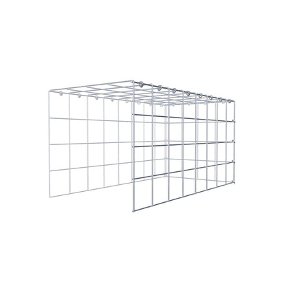 Mounted gabion type 4 80 cm x 40 cm x 40 cm (L x H x D), mesh size 10 cm x 10 cm, C-ring