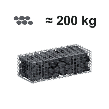 Gabion 100 cm x 30 cm x 40 cm (L x H x D), mesh size 5 cm x 5 cm, spiral