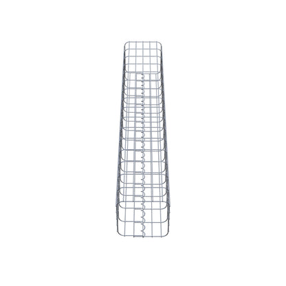 Coluna de gabião quadrada 27 cm x 27 cm, 160 cm de altura, PM 5 cm x 10 cm