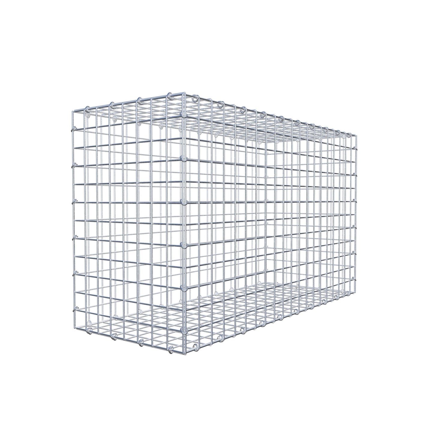Gavión 100 cm x 60 cm x 40 cm (L x A x P), malla 5 cm x 5 cm, anillo en C