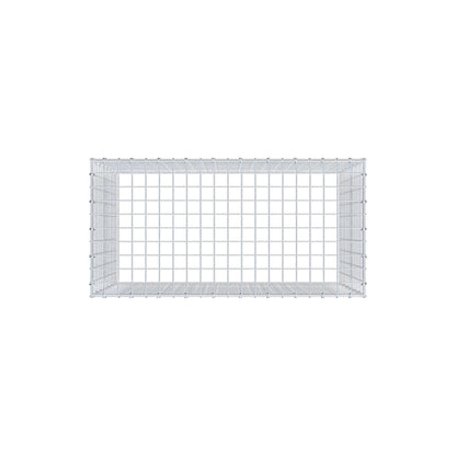 Mounted gabion type 3 100 cm x 70 cm x 50 cm (L x H x D), mesh size 5 cm x 5 cm, C-ring