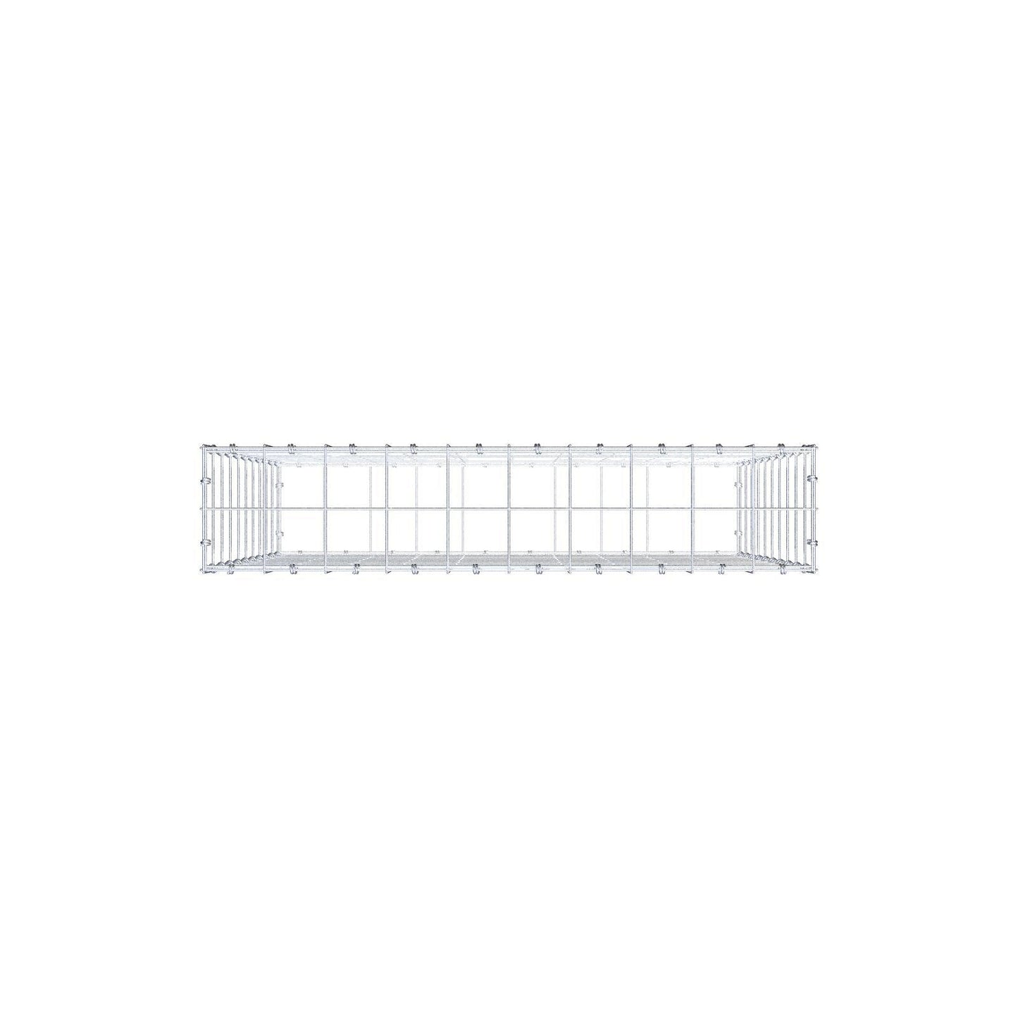 Gabione 100 cm x 100 cm x 20 cm (L x H x T), Maschenweite 10 x 10 cm, Spiralring