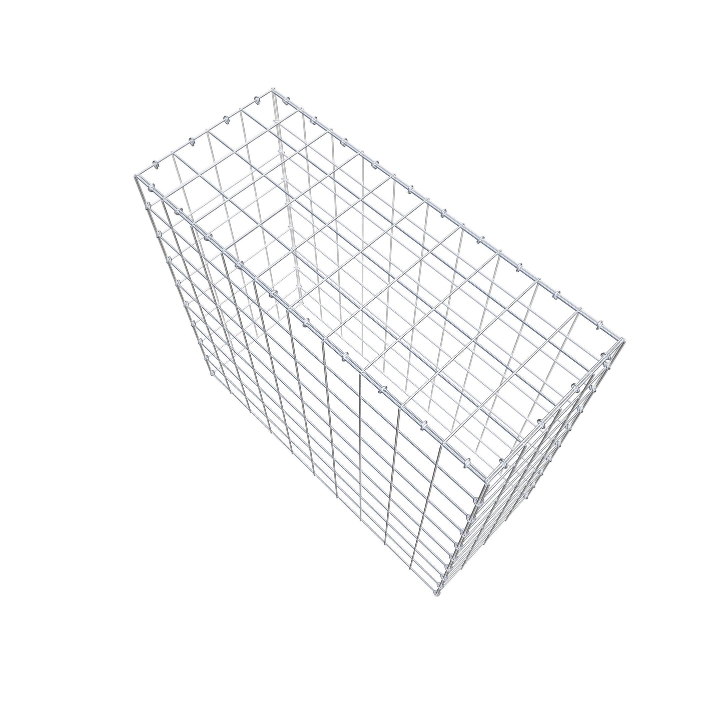 Mounted gabion type 3 100 cm x 90 cm x 40 cm (L x H x D), mesh size 10 cm x 10 cm, C-ring