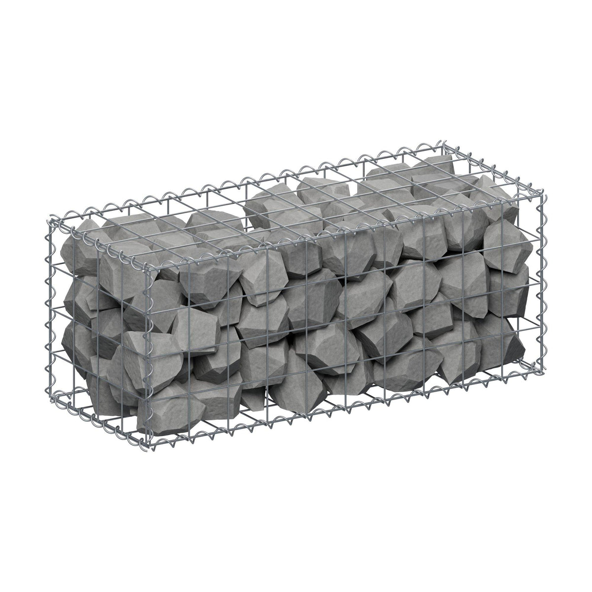 Gabion 100 cm x 40 cm x 40 cm (L x H x D), mesh size 10 cm x 10 cm, spiral