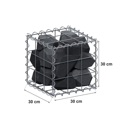Gabion 30 cm x 30 cm x 30 cm (L x H x D), mesh size 10 cm x 10 cm, spiral