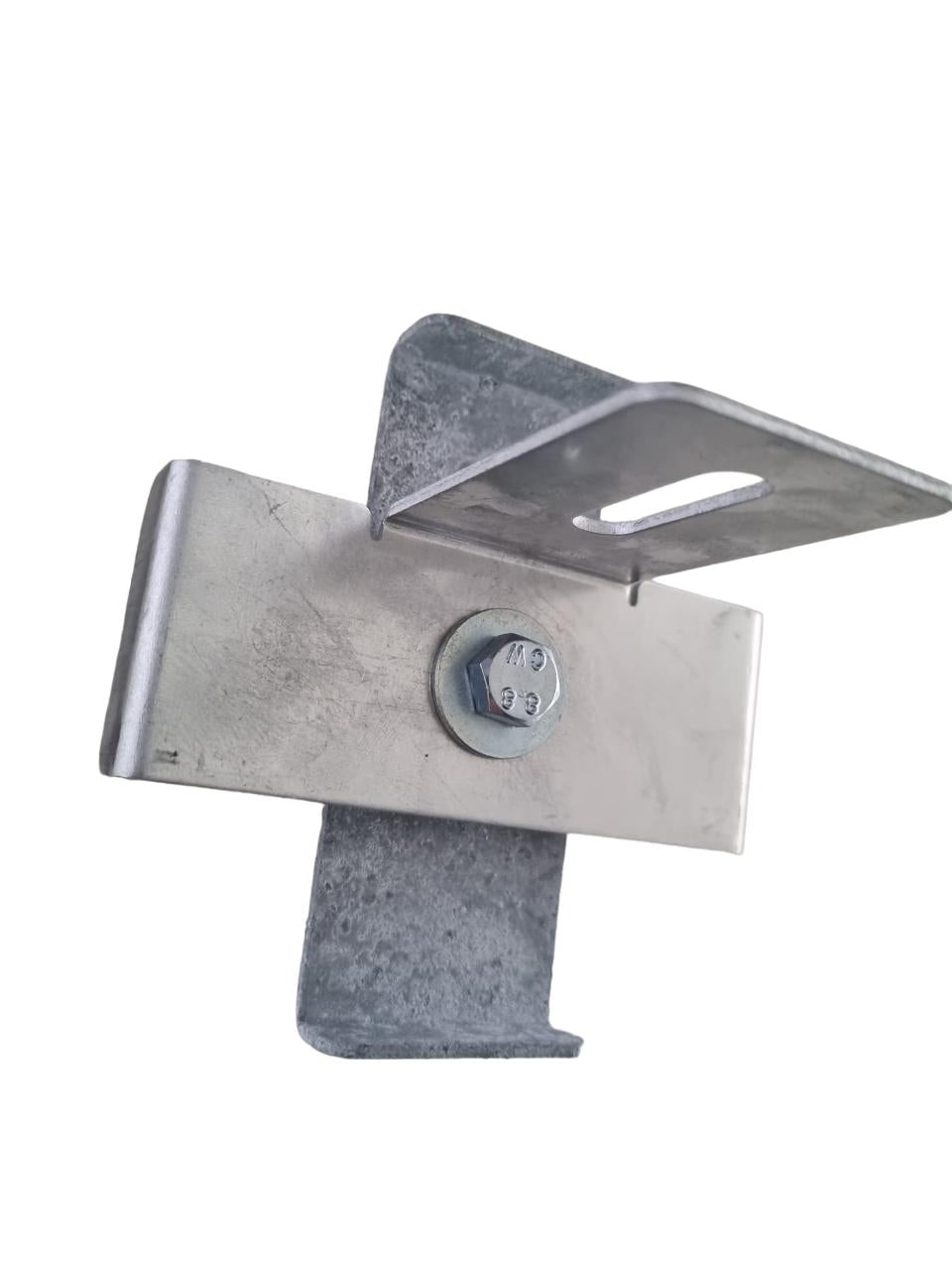Abrazadera con soporte para valla Malla de 10 x 10 cm, galvanizada