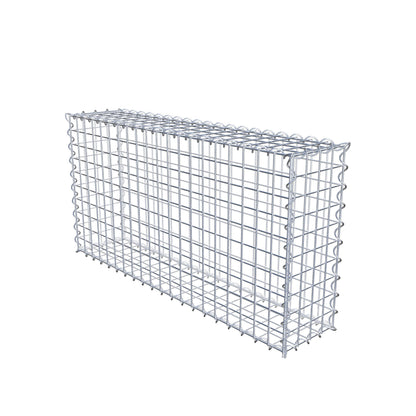 Gabion 100 cm x 50 cm x 20 cm (L x H x D), maskstorlek 5 cm x 5 cm, spiral