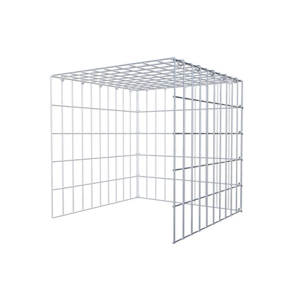 Mounted gabion type 4 50 cm x 50 cm x 50 cm (L x H x D), mesh size 5 cm x 10 cm, C-ring