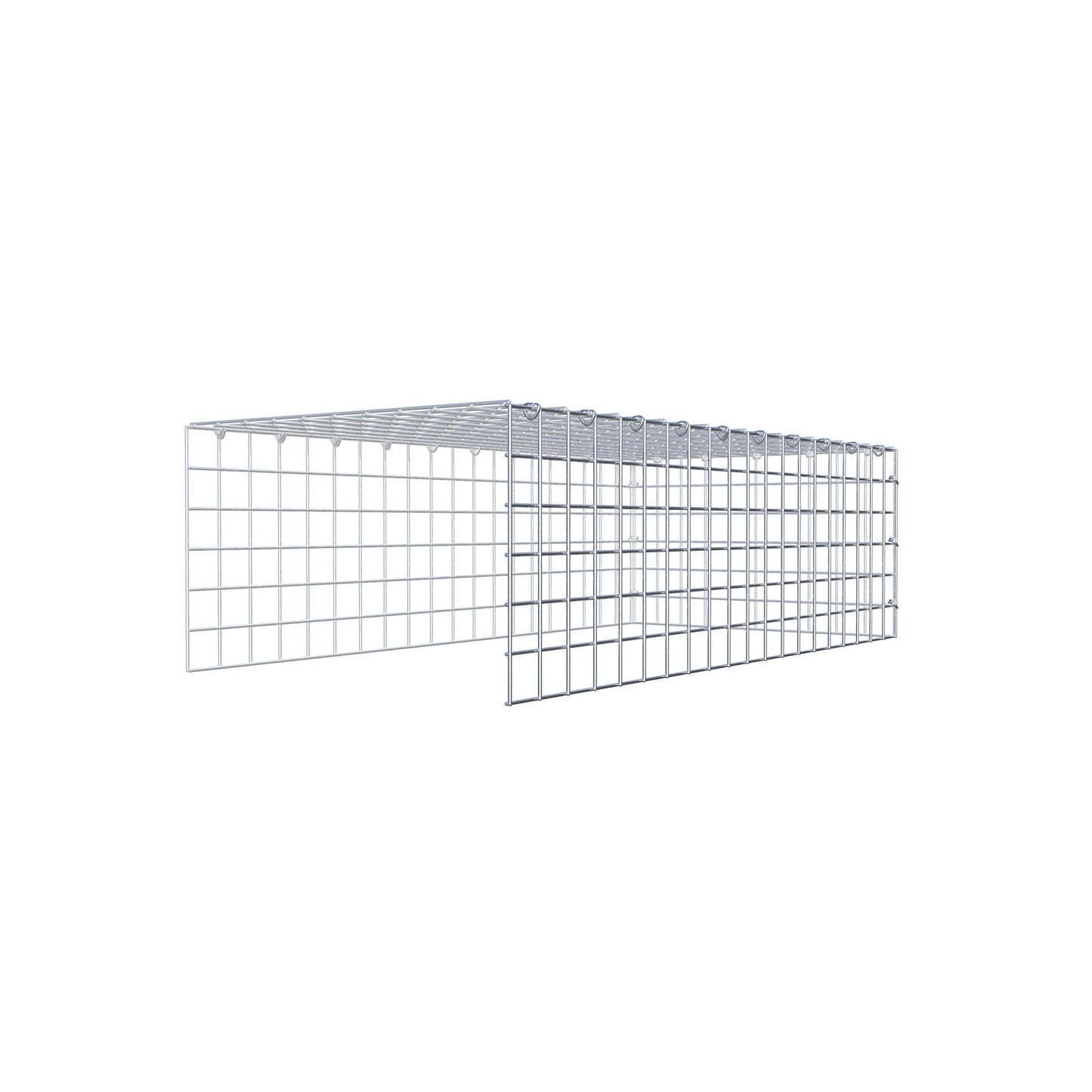 Gabião Tipo 4 100 cm x 30 cm x 50 cm (C x A x P), malhagem 5 cm x 5 cm, anel C