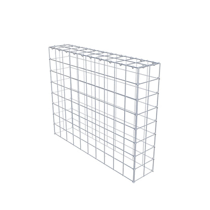 Monteret gabion type 3 100 cm x 80 cm x 20 cm (L x H x D), maskestørrelse 10 cm x 10 cm, C-ring
