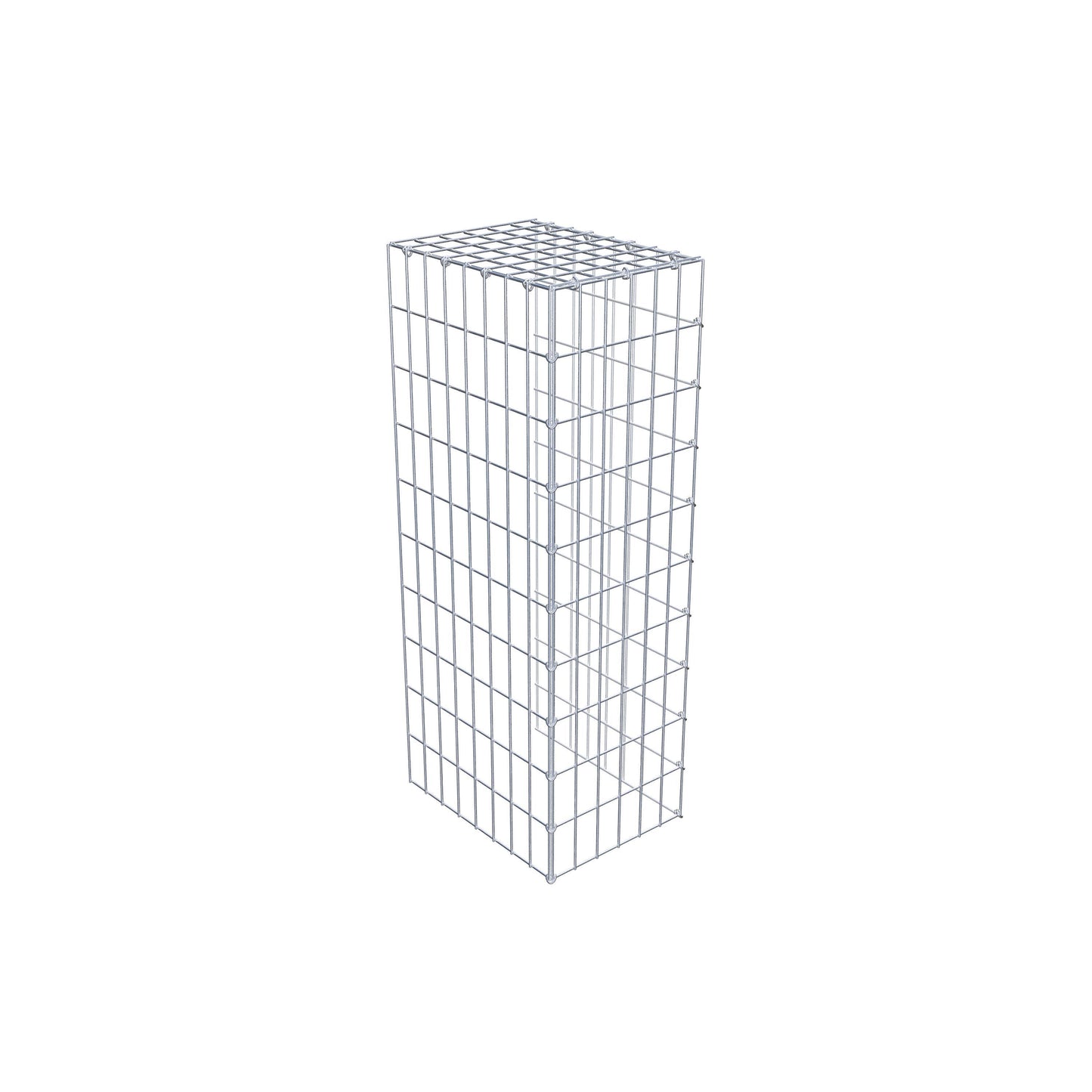 Gavión complementario de tipo 4 100 cm x 40 cm x 30 cm (largo x alto x fondo), malla 5 cm x 10 cm, anillo en C