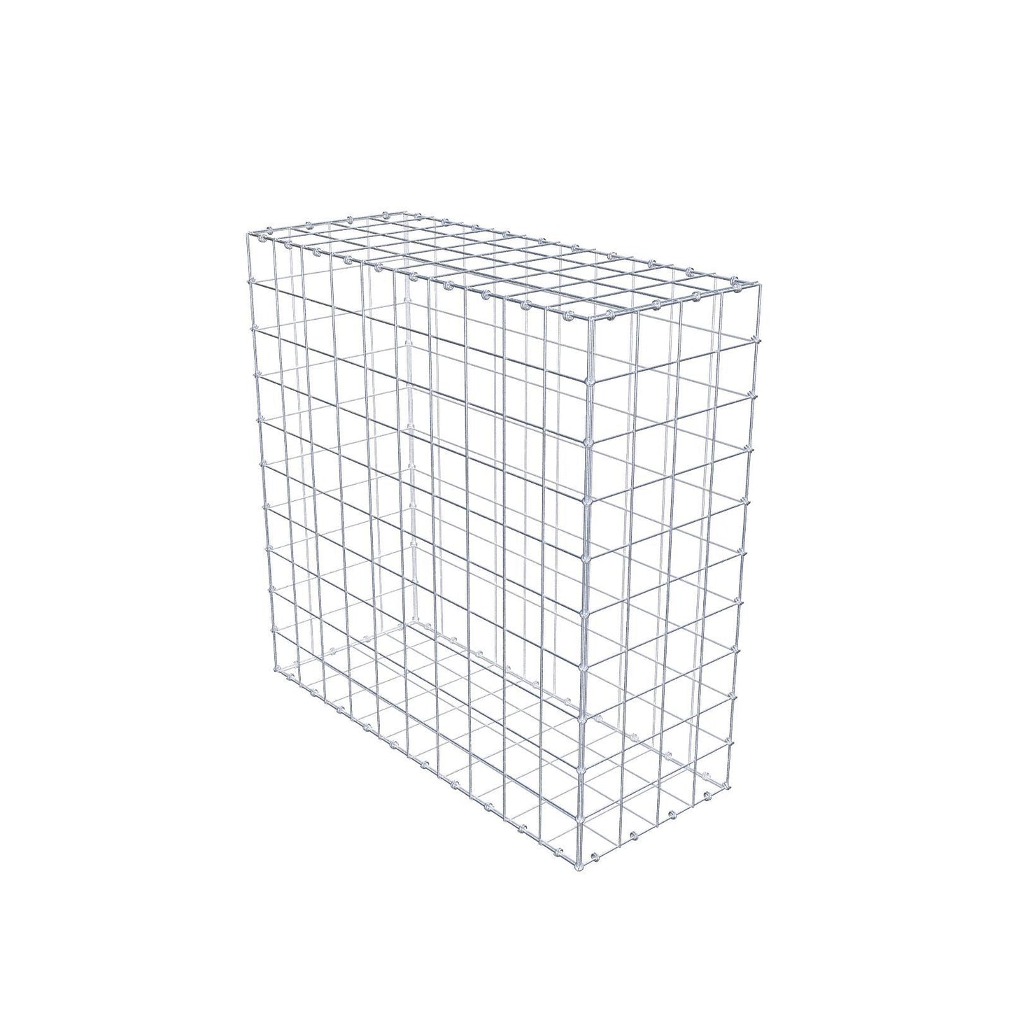 Gabion 100 cm x 100 cm x 40 cm (L x H x D), maskestørrelse 10 x 10 cm, spiralring
