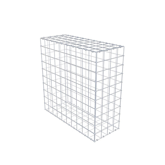 Gabione 100 cm x 100 cm x 40 cm (L x H x T), Maschenweite 10 x 10 cm, Spiralring
