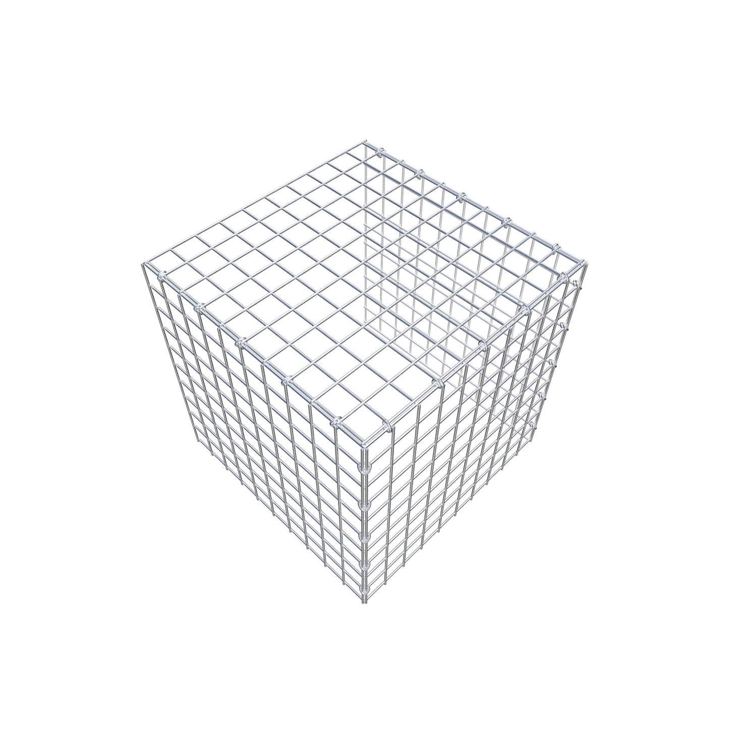 Mounted gabion type 4 50 cm x 50 cm x 50 cm (L x H x D), mesh size 5 cm x 5 cm, C-ring