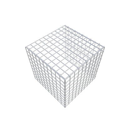 Mounted gabion type 4 50 cm x 50 cm x 50 cm (L x H x D), mesh size 5 cm x 5 cm, C-ring