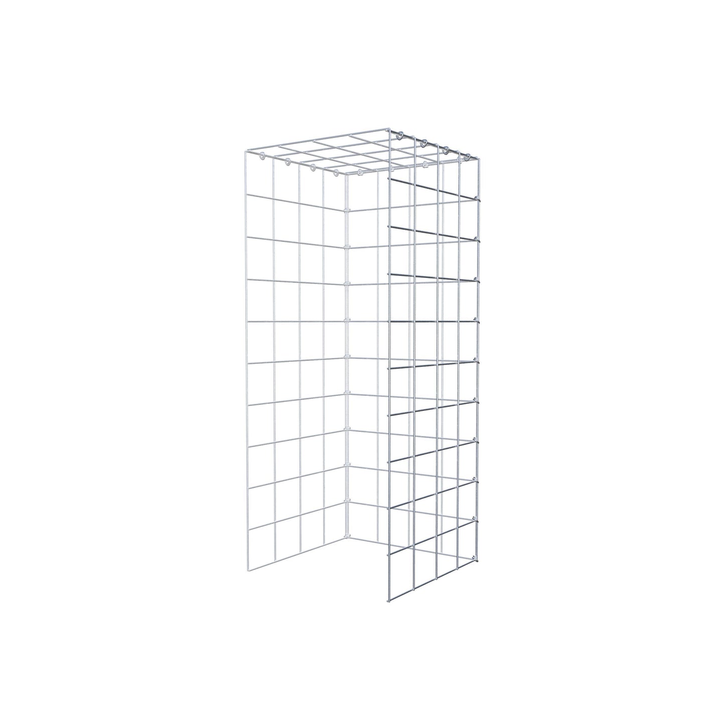 Gabbione aggiuntivo tipo 4 100 cm x 40 cm x 40 cm (L x H x P), maglia 10 cm x 10 cm, anello a C
