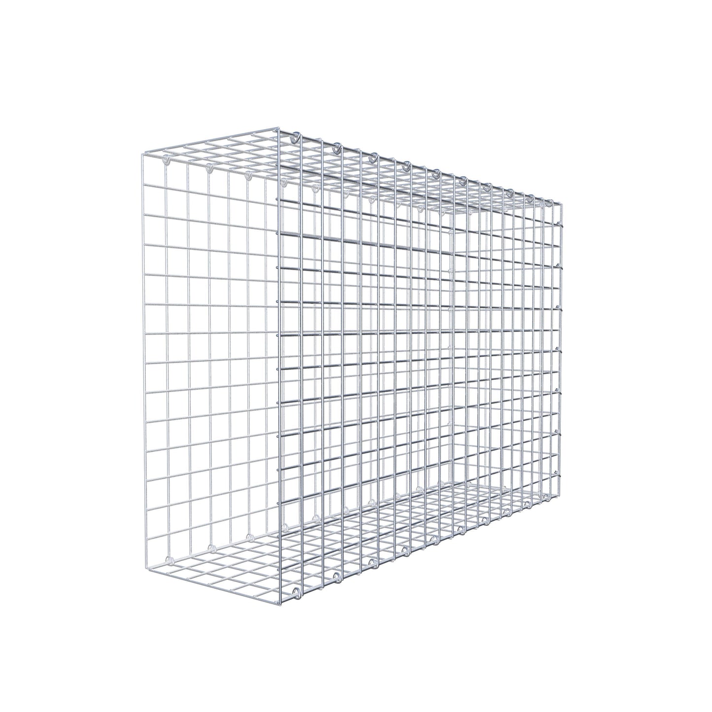 Monteret gabion type 2 100 cm x 70 cm x 30 cm (L x H x D), maskestørrelse 5 cm x 5 cm, C-ring