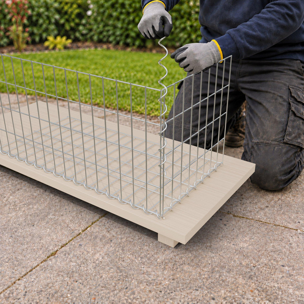 Gabion 80 cm x 40 cm x 40 cm (L x H x D), mesh size 5 cm x 10 cm, spiral