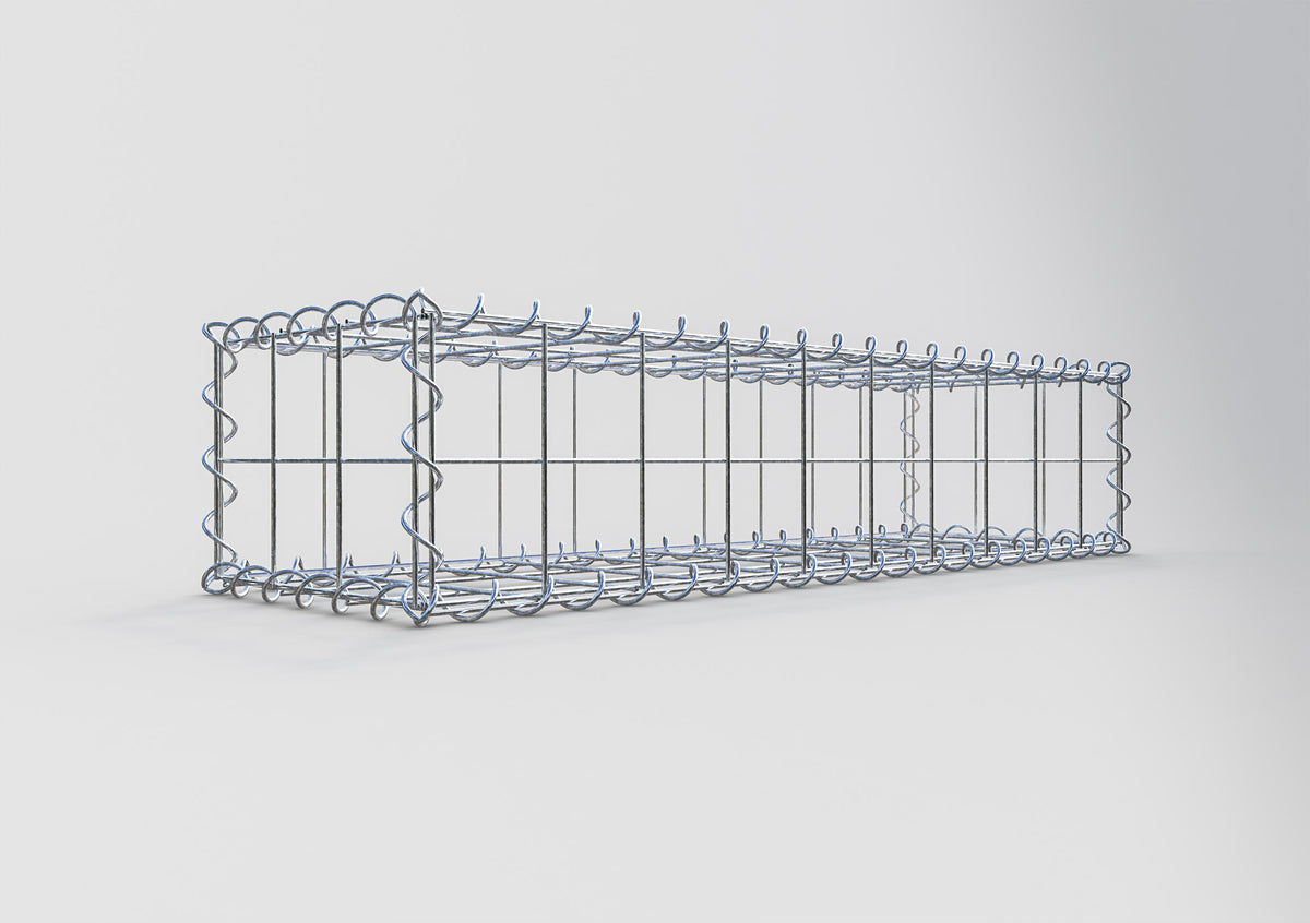 Gabion 100 cm x 20 cm x 30 cm (L x H x D), mesh size 10 cm x 10 cm, spiral