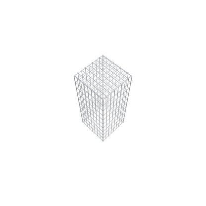 Gavión complementario de tipo 3 100 cm x 40 cm x 40 cm (largo x alto x fondo), malla 5 cm x 10 cm, anillo en C