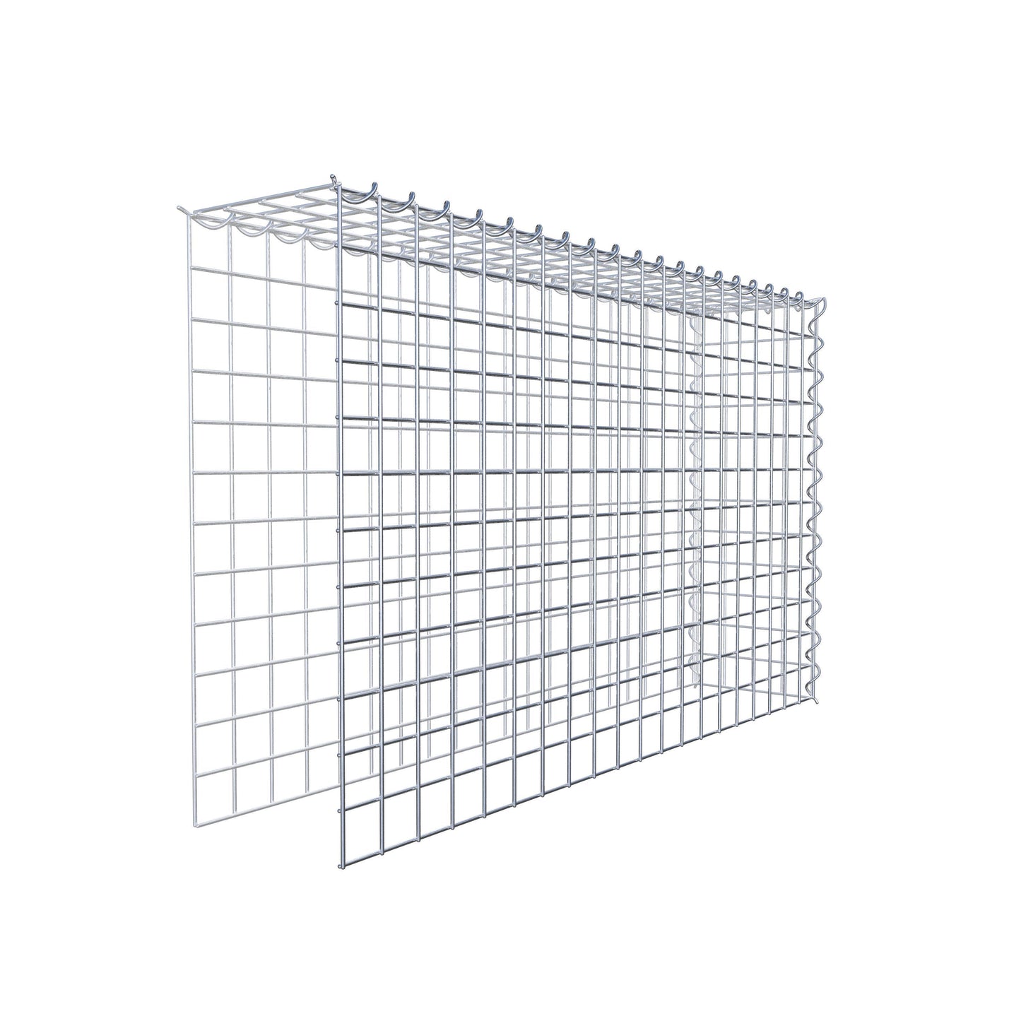 Add-on schanskorf type 4 100 cm x 60 cm x 20 cm (L x H x D), maaswijdte 5 cm x 5 cm, spiraalvormig