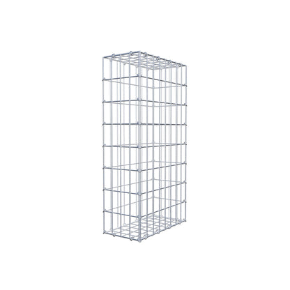Gabion 80 cm x 40 cm x 20 cm (L x H x P), mailles 5 cm x 10 cm, anneau en C