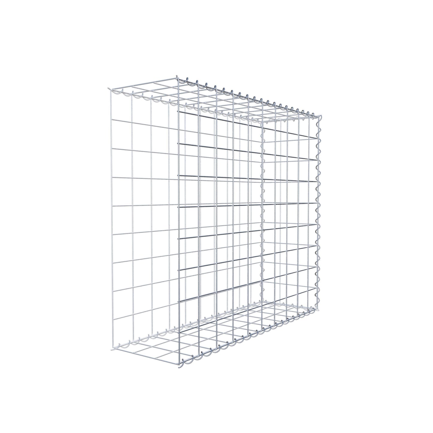 Opvokset gabion type 2 100 cm x 90 cm x 30 cm (L x H x D), maskestørrelse 10 cm x 10 cm, spiral