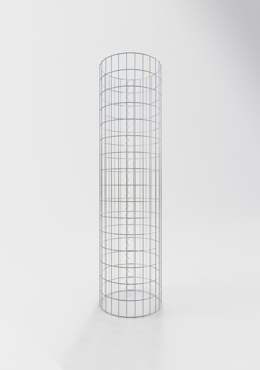 Colonna gabbionata rotonda 42 cm di diametro, 160 cm di altezza, maglia 5 cm x 10 cm