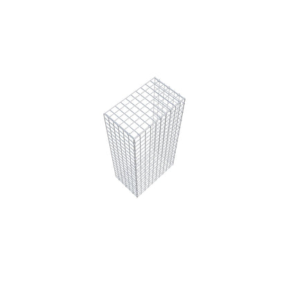 Gavión acoplable tipo 2 100 cm x 30 cm x 50 cm (L x A x P), malla 5 cm x 5 cm, anillo en C