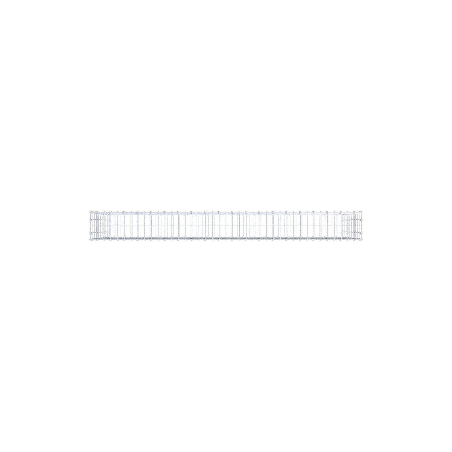 Gabion 200 cm x 100 cm x 20 cm (L x H x D), mesh size 5 x 10 cm, spiral ring