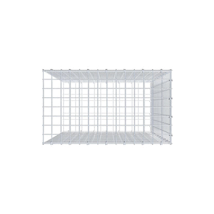 Monteret gabion type 2 100 cm x 70 cm x 40 cm (L x H x D), maskestørrelse 5 cm x 5 cm, C-ring