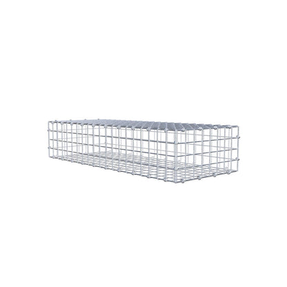 Gabione 100 cm x 20 cm x 40 cm (L x H x T), Maschenweite 5 x 5 cm, Spiralring