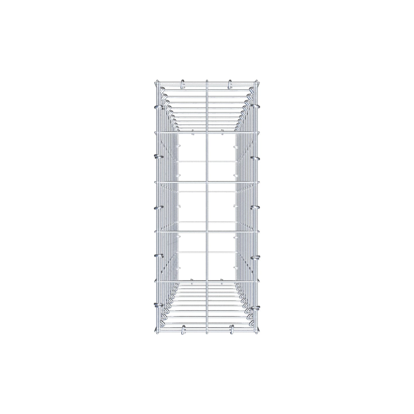 Gabion 100 cm x 20 cm x 50 cm (L x H x D), mesh size 10 cm x 10 cm, C-ring