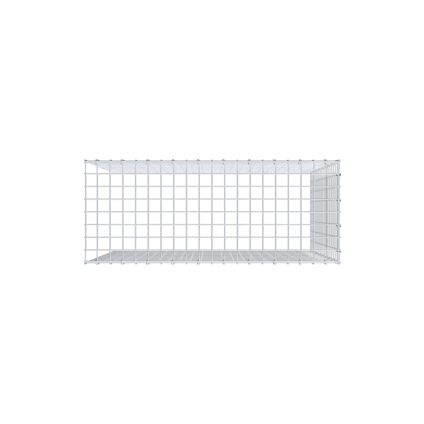 Fourche rapportée type 4 100 cm x 90 cm x 40 cm (L x H x P), mailles 5 cm x 5 cm, anneau C