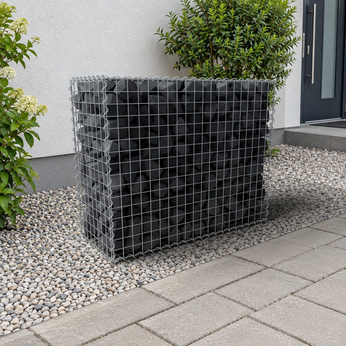 Gabbione 100 cm x 80 cm x 40 cm (L x H x P), maglia 5 cm x 5 cm, spirale