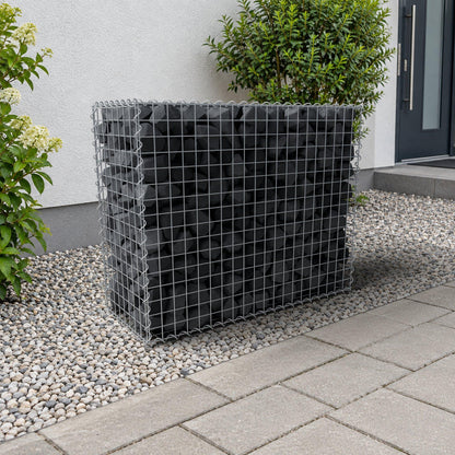 Gabbione 100 cm x 80 cm x 40 cm (L x H x P), maglia 5 cm x 5 cm, spirale