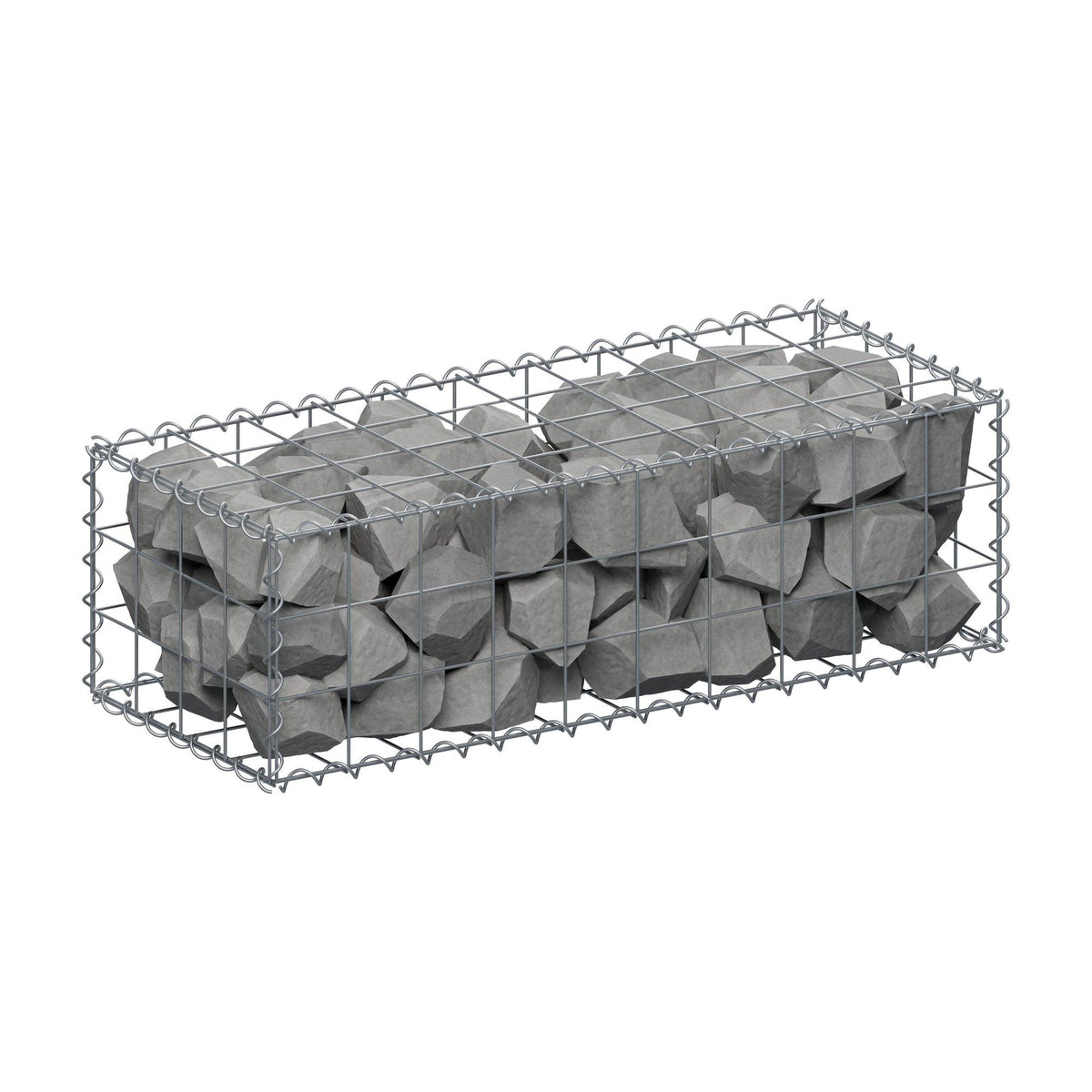 Gabion 100 cm x 30 cm x 40 cm (L x H x D), mesh size 10 cm x 10 cm, spiral
