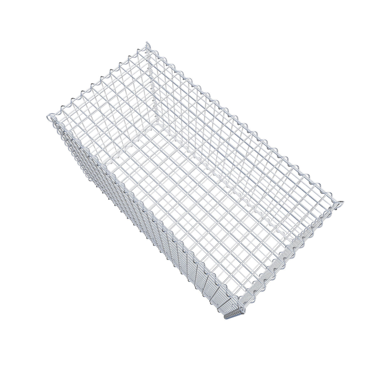 Gavión 100 cm x 60 cm x 50 cm (largo x alto x fondo), malla 5 cm x 5 cm, en espiral