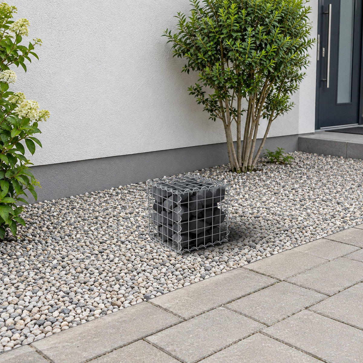 Gabione 30 cm x 30 cm x 30 cm (L x H x T), Maschenweite 5 cm x 5 cm, Spirale