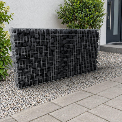 Gabião 200 cm x 100 cm x 20 cm (C x A x P), malhagem 5 cm x 10 cm, espiral