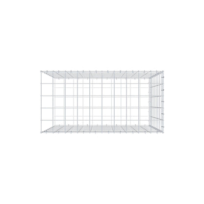 Mounted gabion type 2 100 cm x 90 cm x 50 cm (L x H x D), mesh size 10 cm x 10 cm, C-ring