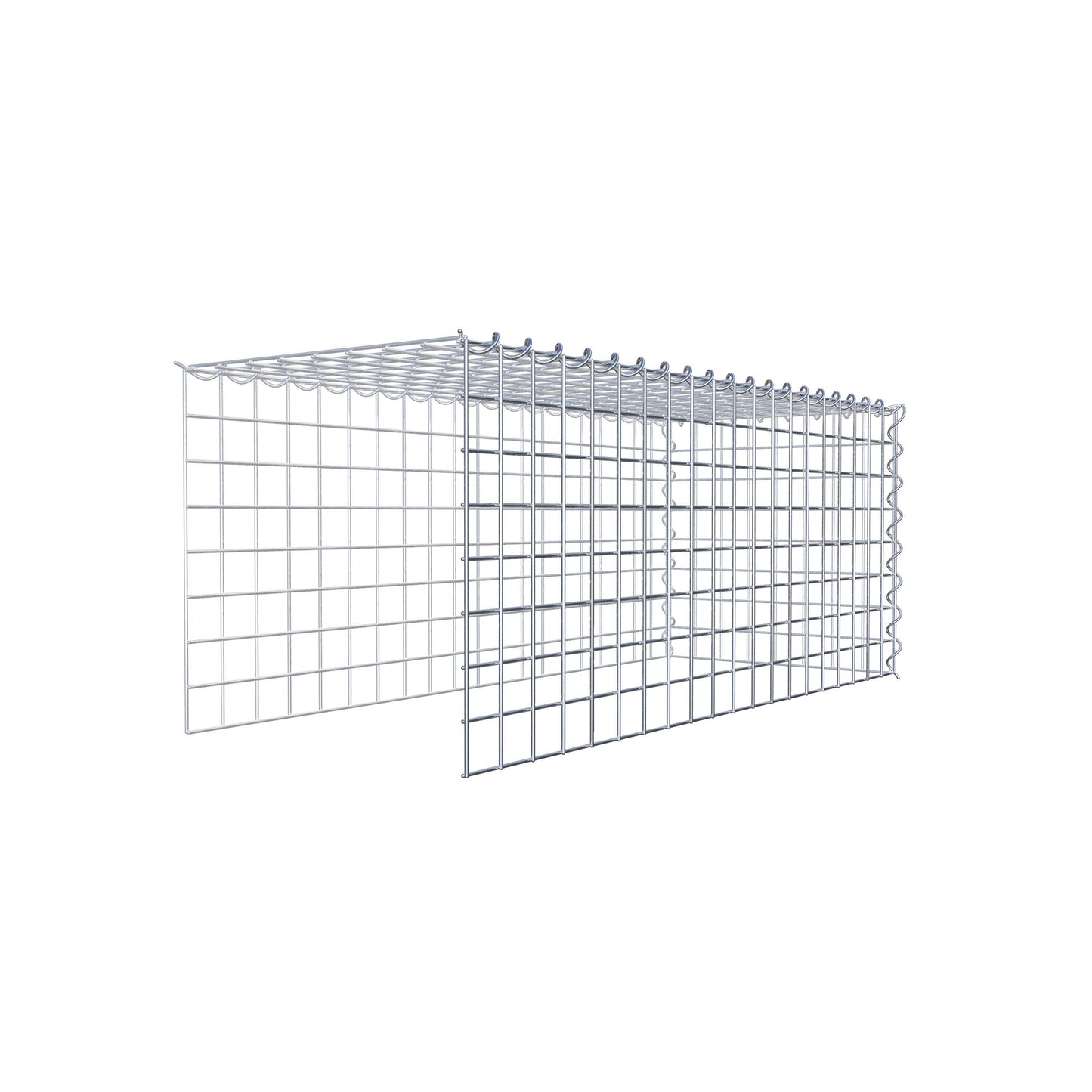 Gabião tipo 4 100 cm x 40 cm x 40 cm (C x A x P), malhagem 5 cm x 5 cm, espiral