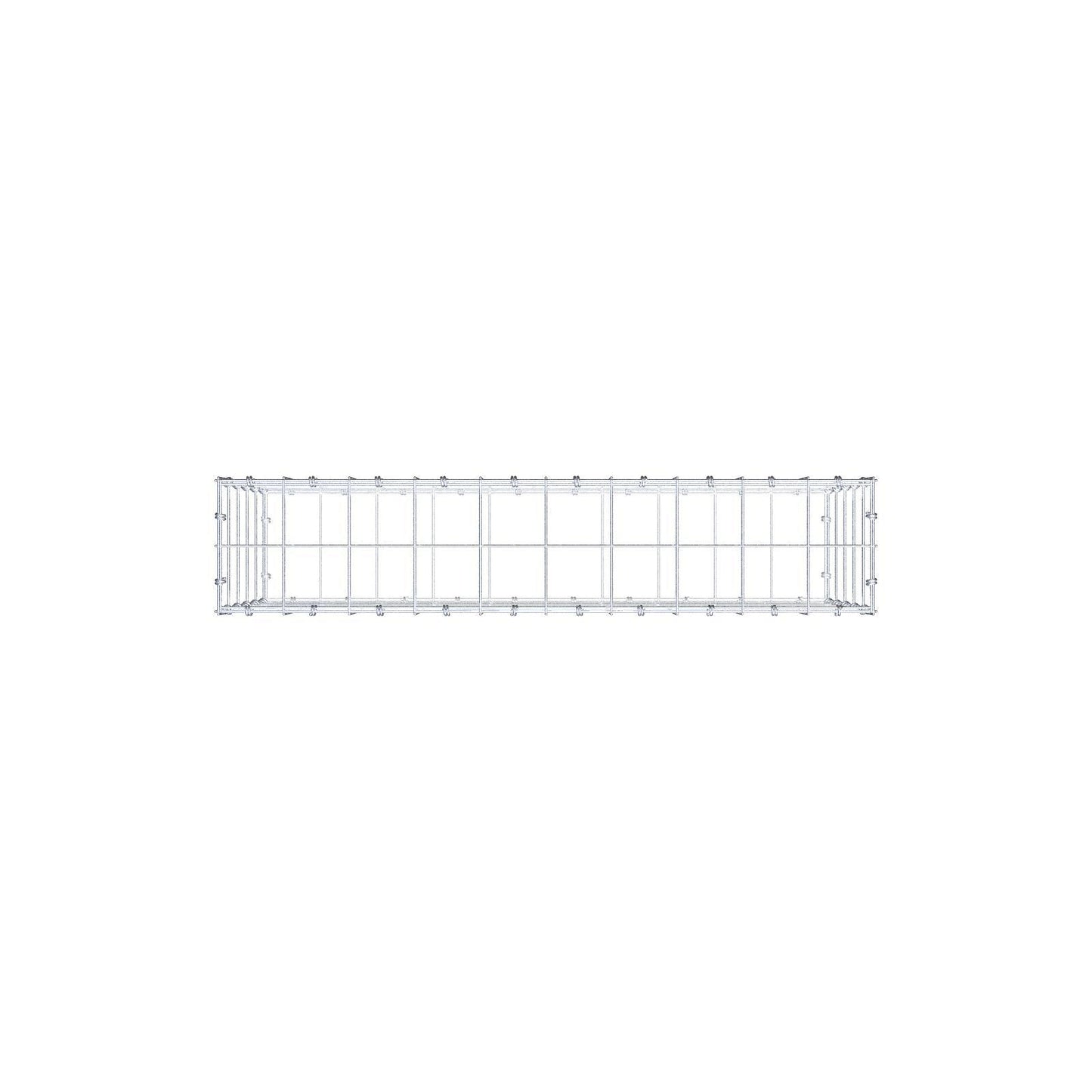 Gabbione 100 cm x 50 cm x 20 cm (L x H x P), maglia 10 x 10 cm, anello a spirale