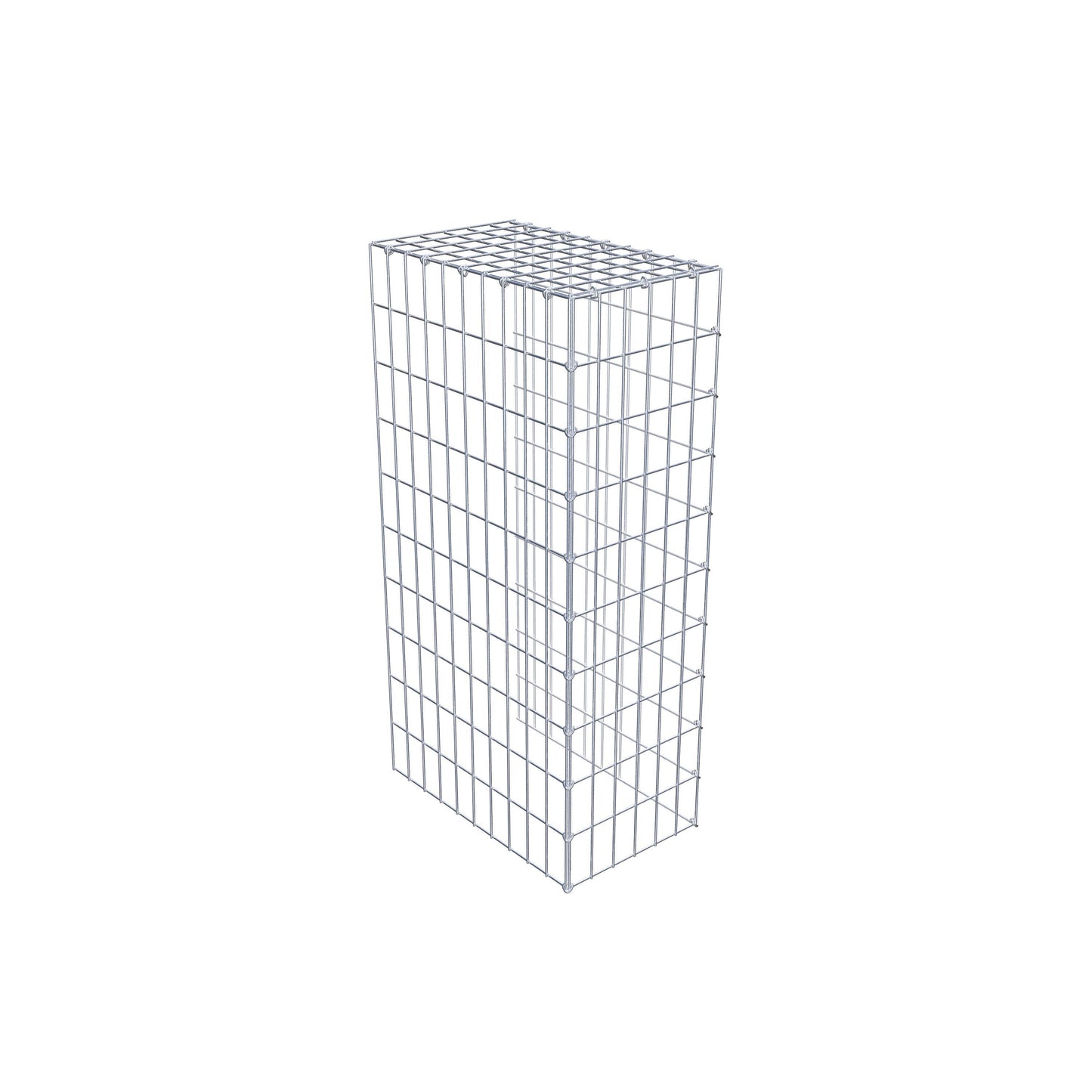 Gavión complementario de tipo 4 100 cm x 50 cm x 30 cm (largo x alto x fondo), malla 5 cm x 10 cm, anillo en C
