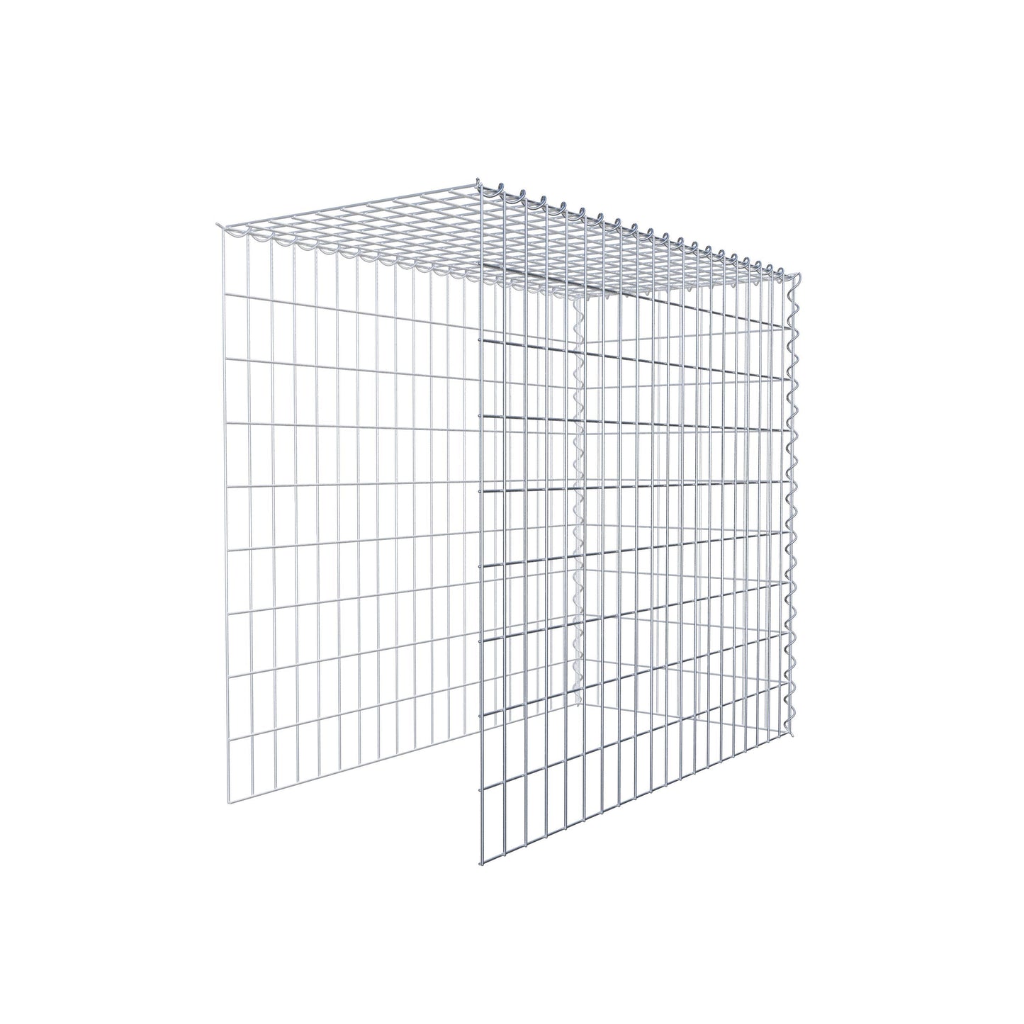 Grown-on gabion type 4 100 cm x 90 cm x 50 cm (L x H x D), mesh size 5 cm x 10 cm, spiral